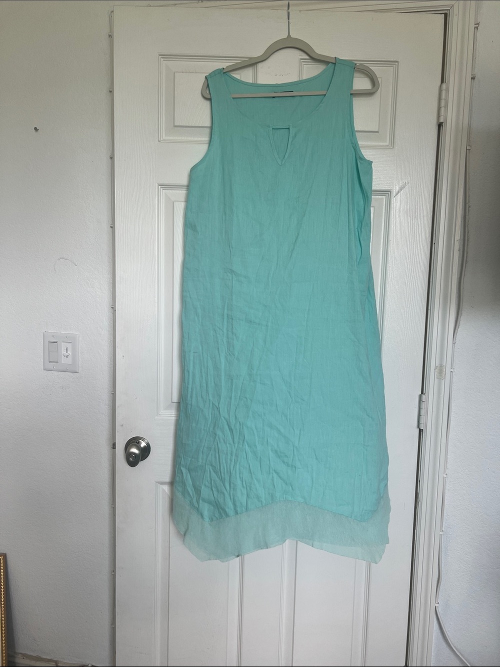 For Cynthia Sleeveless Maxi Dress in Aqua